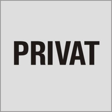 PRIVAT Aluminiumschild 9706-E