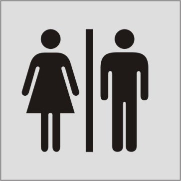 WC Damen/Herren Aluminiumschild 9712-E