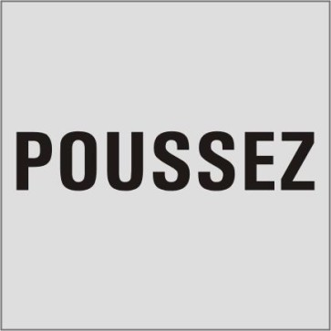 POUSSEZ Aluminiumschild 9716-E