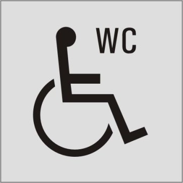 Rollstuhl WC Aluminiumschild 9727-E