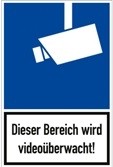 Videoüberwacht mit Text