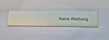 ALUBOX WERBE - "Keine Werbung"