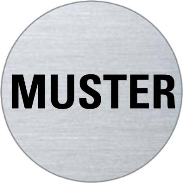 Muster 1-Zeilig Edelstahlschild