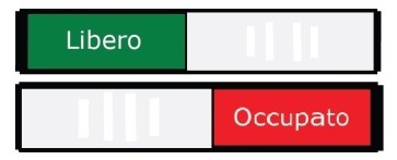 Libero-Occupato Schild Italienisch