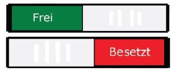 Frei-Besetzt Schild Deutsch