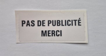 BITTE KEINE WERBUNG - Aufkleber Französisch