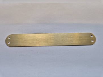 Messing-Schild mit 4 Löchern 111.5 x 15.8 mm