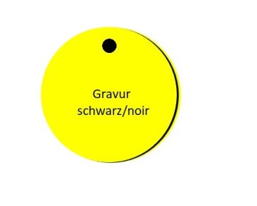 RONDEN dr. 30 mm 3-Schicht gelb/schwarz/gelb