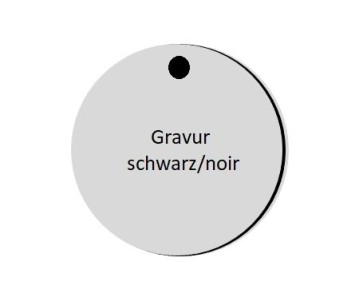 RONDEN dr. 30 mm 3-Schicht silber/schwarz/silber