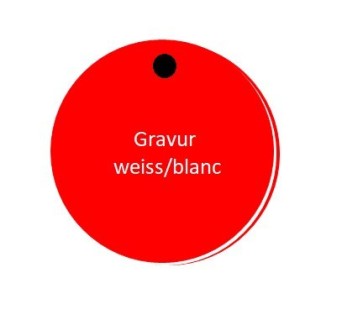 RONDEN dr. 30 mm 3-Schicht rot/weiss/rot