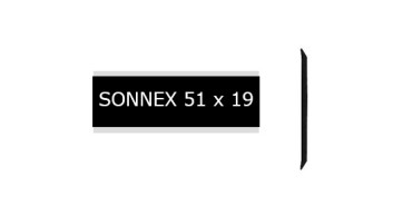 SONNEX 51X19 Aluminium schwarz glänzend 1mm