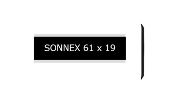 SONNEX 61X19 Aluminium schwarz glänzend 1mm
