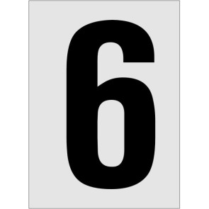 Nummer 6 Aluminiumschild 1186-E