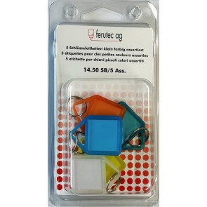 Klapp-Schlüsseletiketten klein 5 Stück Selbstbedienung 14.50