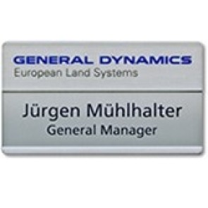 Ansteckschild aus Aluminium 1503