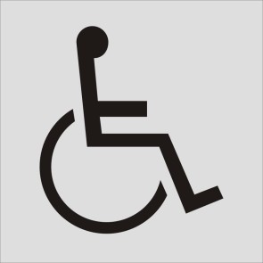 Rollstuhl Aluminiumschild 17104-E