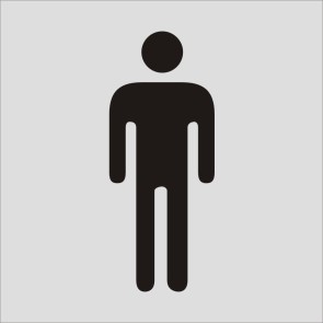 WC Herren Aluminiumschild 17137-E