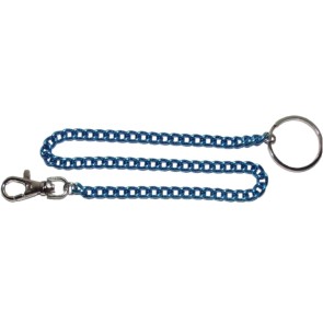 Aluminium Schlüsselkette blau 19