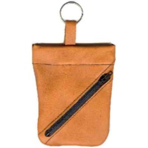 Schlüsseletui aus Leder "Schnappi mit Reissverschluss" und Federverschluss