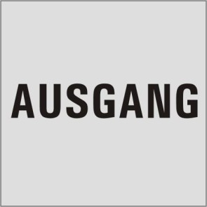 AUSGANG Aluminiumschild 20186-E
