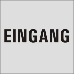 EINGANG Aluminiumschild 20206-E