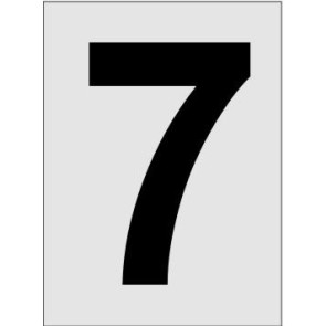Nummer 7 Aluminiumschild 2230-7