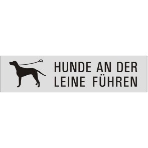 HUNDE AN DER LEINE FÜHREN Aluminiumschild 27190-E