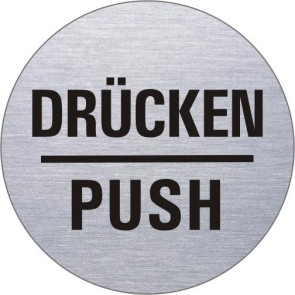 DRÜCKEN/PUSH Edelstahlschild 39082