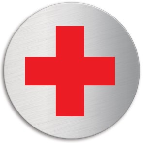 Rotes Kreuz Edelstahlschild 39255