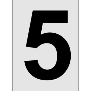 Nummer 5 Aluminiumschild 4055-5
