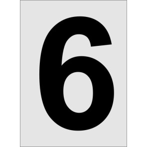 Nummer 6 Aluminiumschild 4055-6
