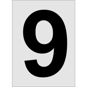 Nummer 9 Aluminiumschild 4055-9