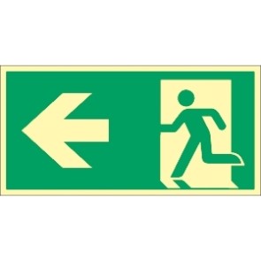 Fluchtwegschild Pfeil nach links