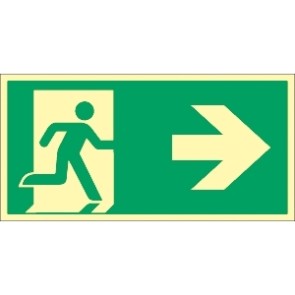 Fluchtwegschild Pfeil nach rechts