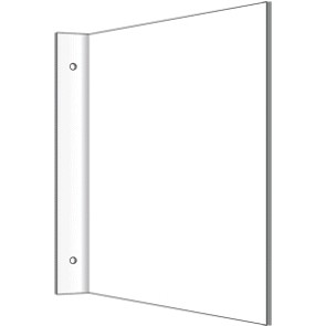 Fluchtwegschild leere Fahnen für Wand