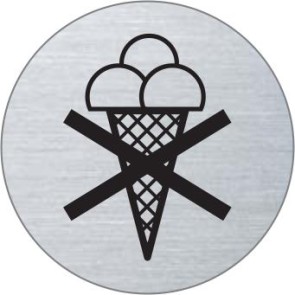 Essen verboten Edelstahlschild 7059