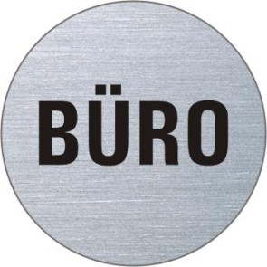BÜRO Edelstahlschild 7082