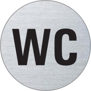 WC Edelstahlschild 7138
