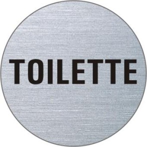 TOILETTE Edelstahlschild 7161