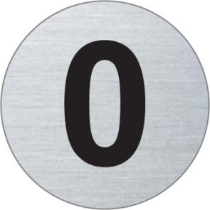 Nummer 0 Edelstahlschild 7294-0