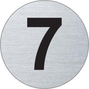 Nummer 7 Edelstahlschild 7294-7