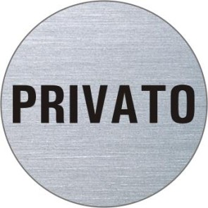 PRIVATO Edelstahlschild 7346