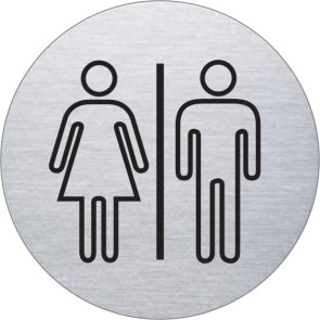 WC Damen/Herren Edelstahlschild 7528