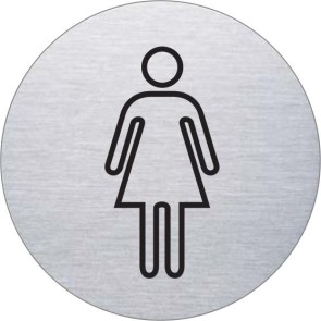 WC Damen Edelstahlschild 7529