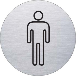 WC Herren Edelstahlschild 7530