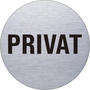 PRIVAT Edelstahlschild 7538