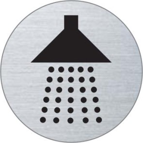 Dusche Edelstahlschild 7663