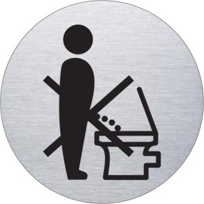 Bitte setzten Edelstahlschild 7698