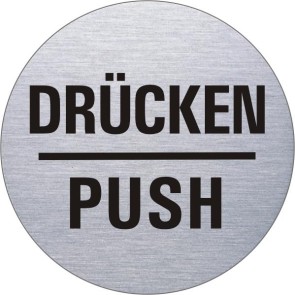 DRÜCKEN/PUSH Edelstahlschild 7721