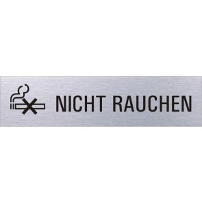 NICHT RAUCHEN Edelstahlschild 8314